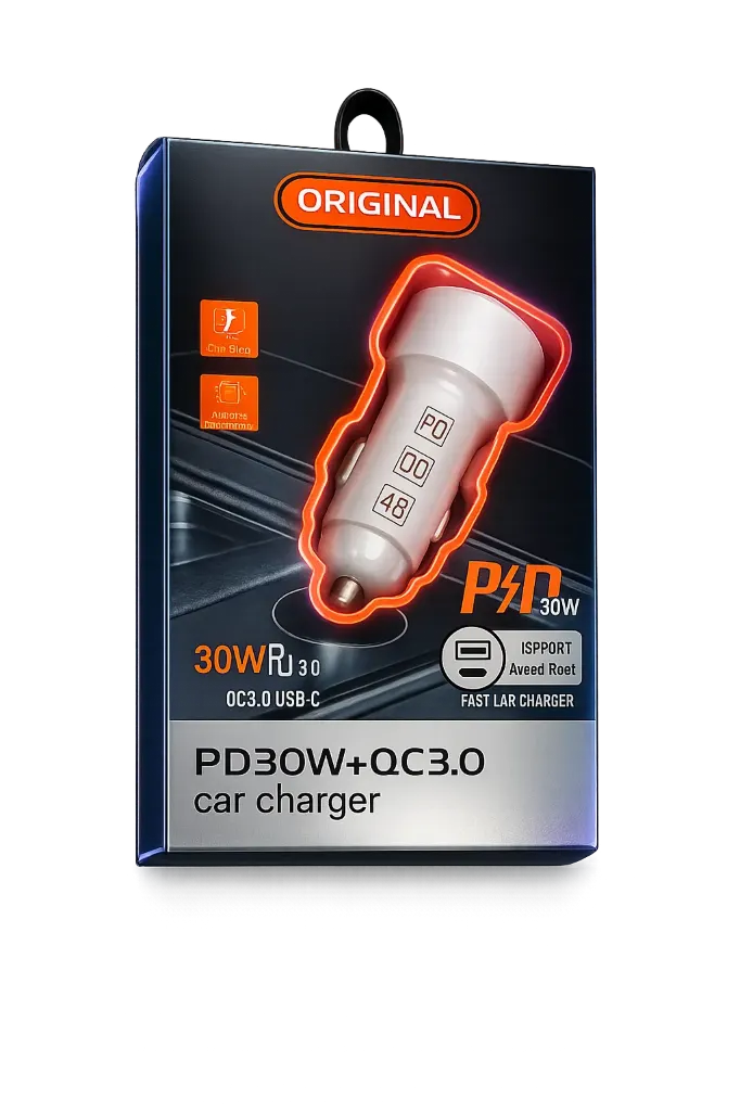 Car charger 30W Type A and Type C